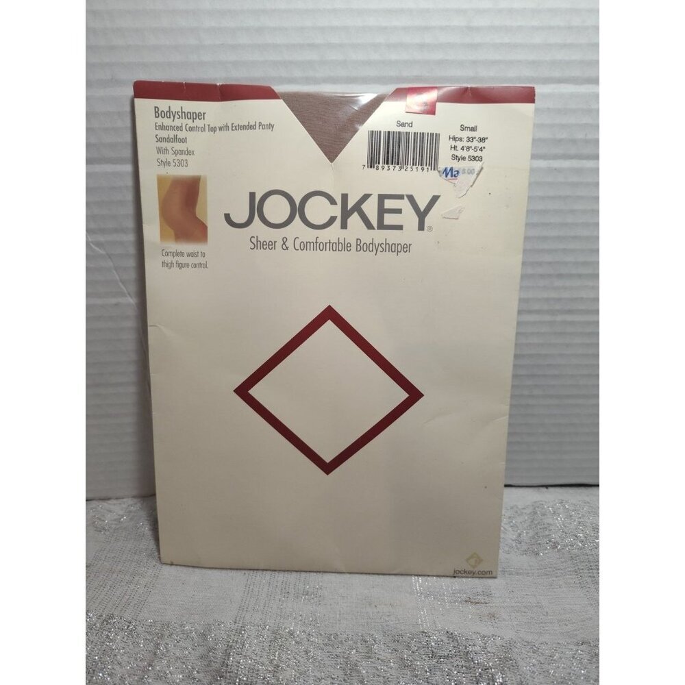 JOCKEY Bodyshaper Control Top Sandalfoot PANTYHOSE Size Small Color Sand NOS